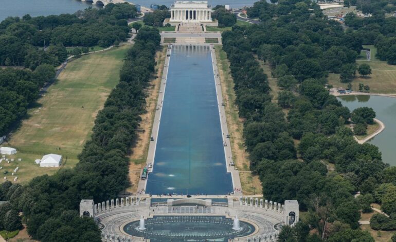 Washington’s Reflecting Pool to be drained again as Trump warns vandals face prison time