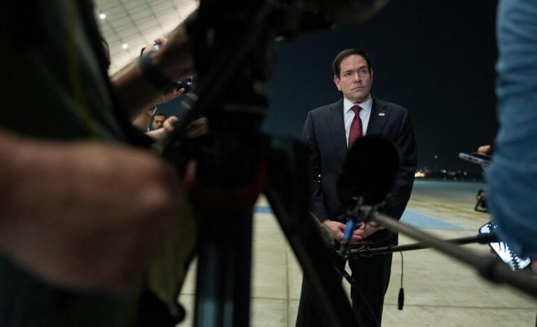Rubio arrives in UAE with aim to head off Gulf Arab unease over tentative Iran deal