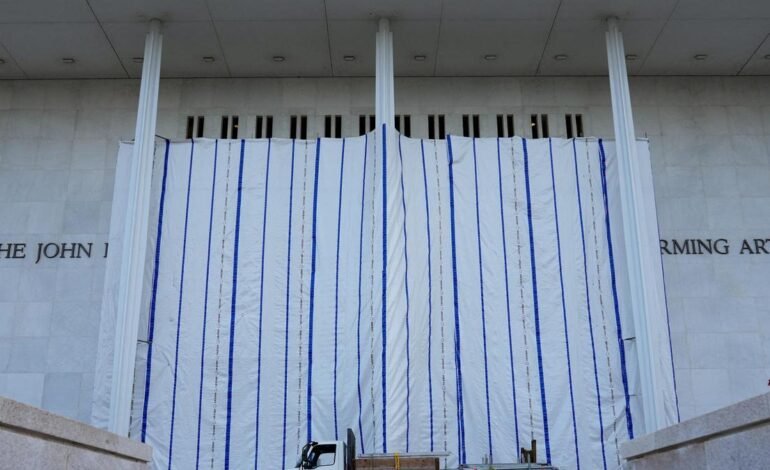 U.S. Judge orders Trump administration to explain tarp obscuring Kennedy Center facade