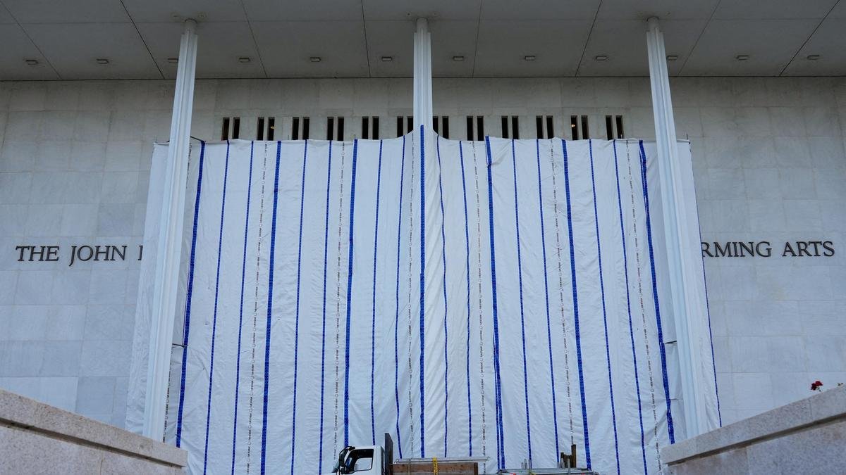 U.S. Judge orders Trump administration to explain tarp obscuring Kennedy Center facade