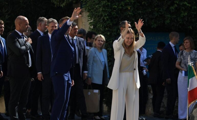 Macron hosts Meloni for Riviera talks after Trump rift