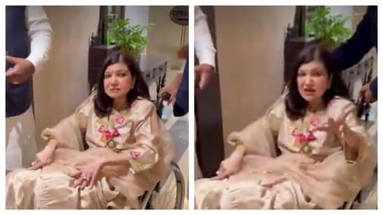 New video of Alka Yagnik in a wheelchair at Padma Awards ceremony sparks worry among fans: ‘Heartbreaking’