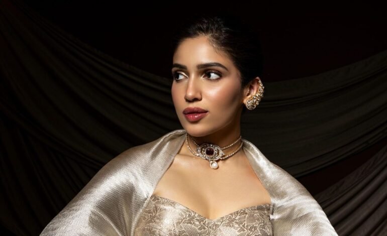 Bhumi Pednekkar styled her Ekaya Banaras Kanchipuram silk sari with a brocade corset