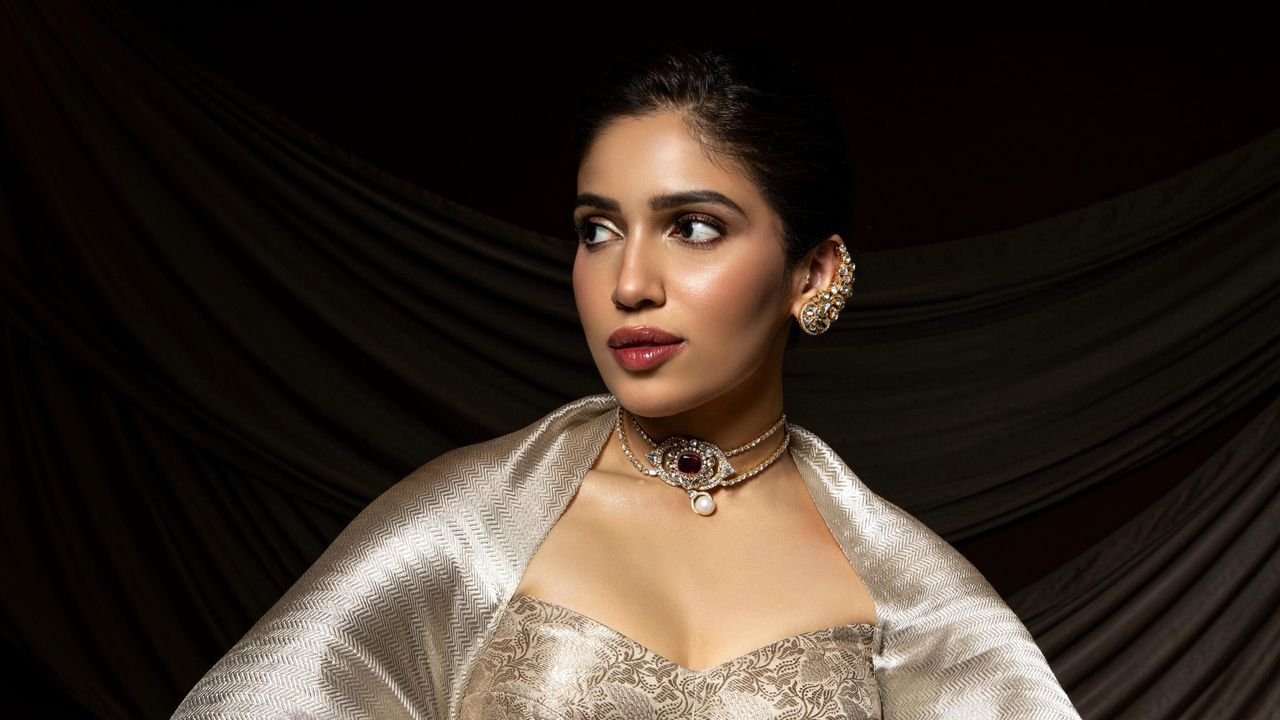 Bhumi Pednekkar styled her Ekaya Banaras Kanchipuram silk sari with a brocade corset