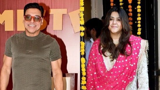 Ram Kapoor silences rumours of a strained bond with Ektaa Kapoor by hugging her at Lock Upp season two launch